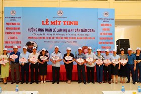 Ho&#224; B&#236;nh: Hưởng ứng Tuần lễ L&#224;m mẹ an to&#224;n năm 2024